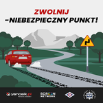 Zwolnij - niebezpieczny punkt