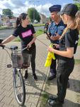 "Jednośladem bezpiecznie do celu" - wspólna akcja policjantów i uczniów klasy policyjnej