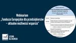 Webinarium "Fundusze Europejskie dla przedsiębiorców - aktualne możliwości wsparcia" - Leszno dla Biznesu