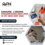 Szkolenie podsumowanie roku 2025 w VAT oraz KSEF w 2026 - Leszno dla Biznesu