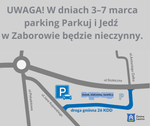 Czasowe zamknięcie parkingu P+R w Zaborowie
